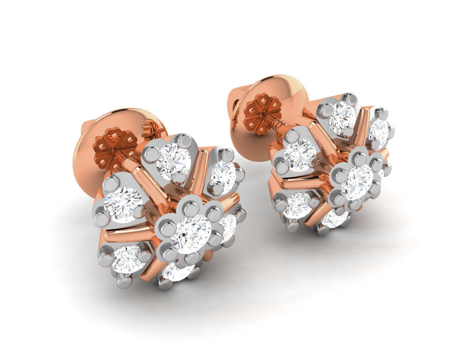 Women studs earrings 3dm render detail 3D print model_1