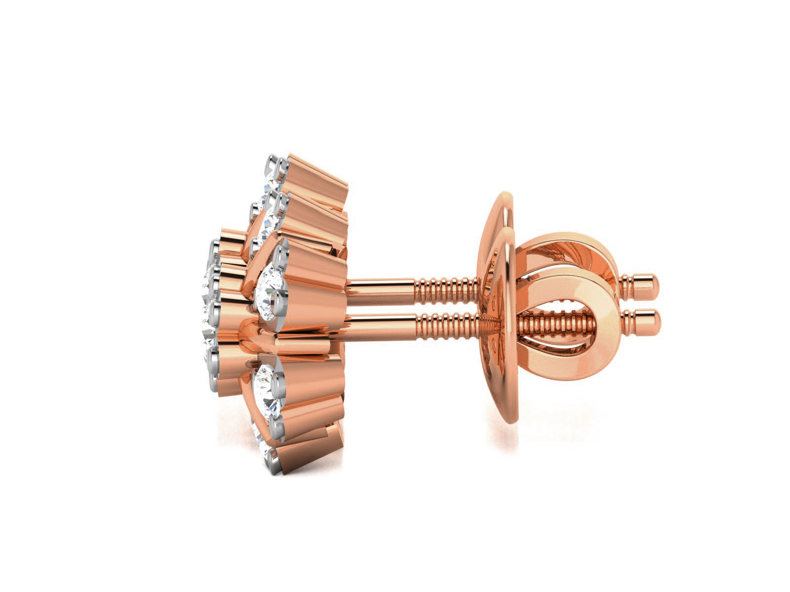 Women studs earrings 3dm render detail 3D print model_3