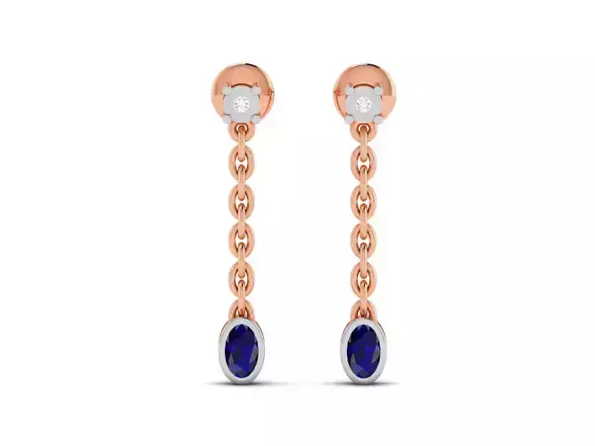 Women long earrings 3dm render detail