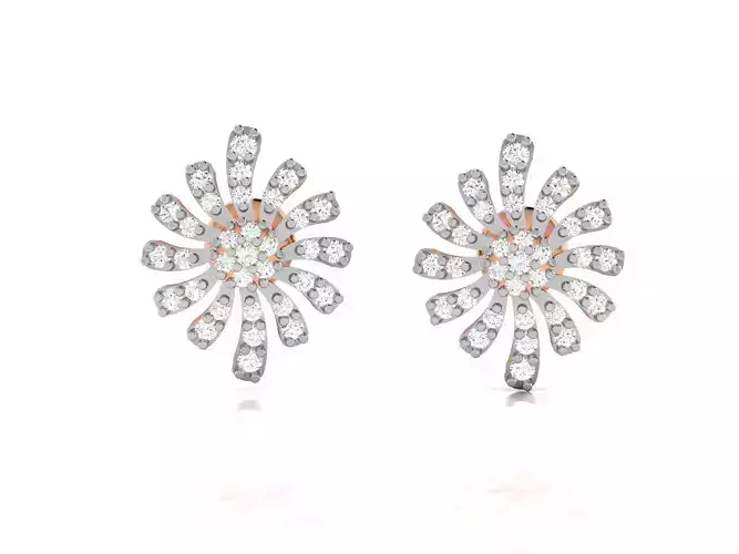 Women studs earrings 3dm render detail