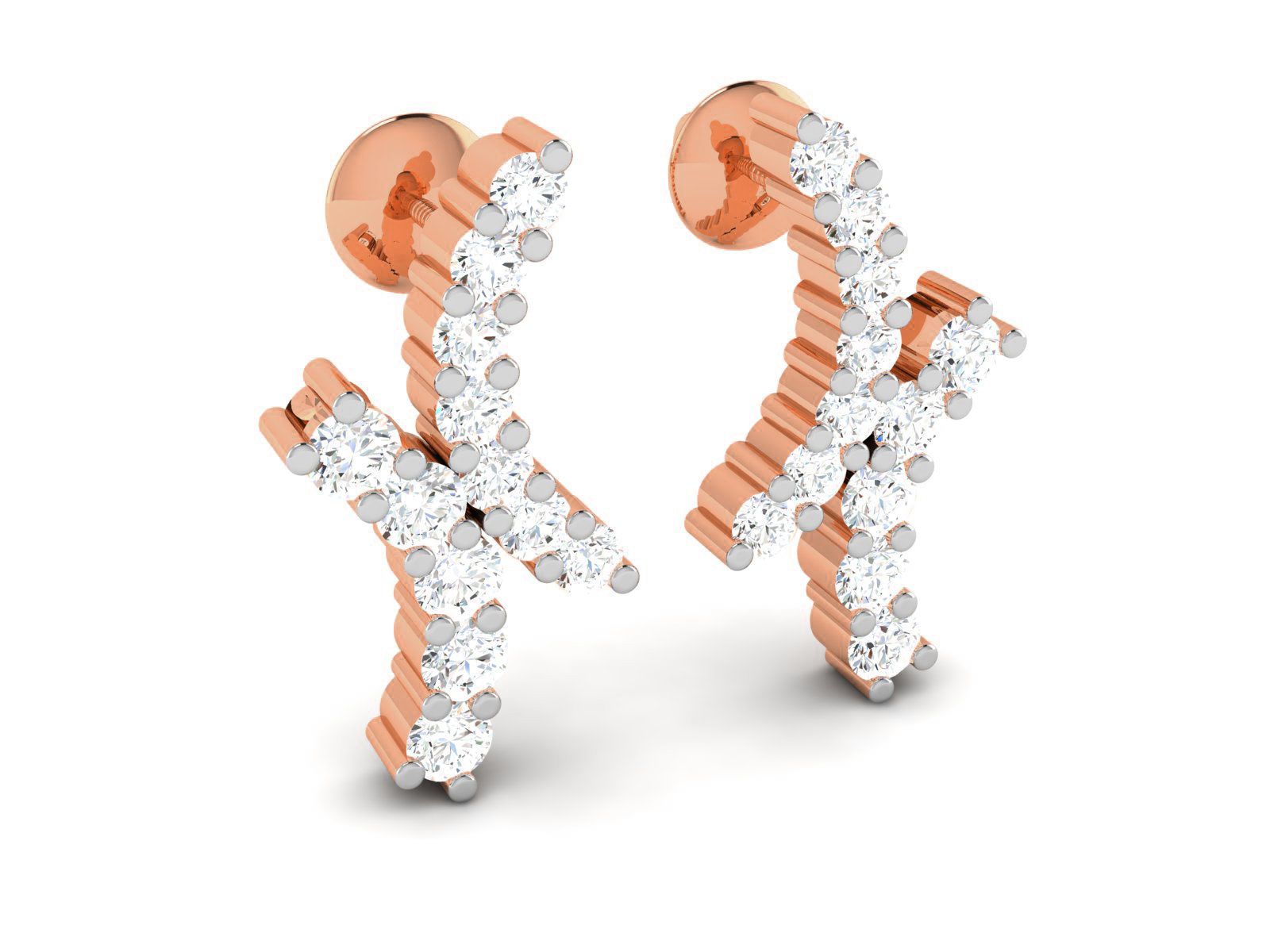 Women studs earrings 3dm render detail 3D print model_2