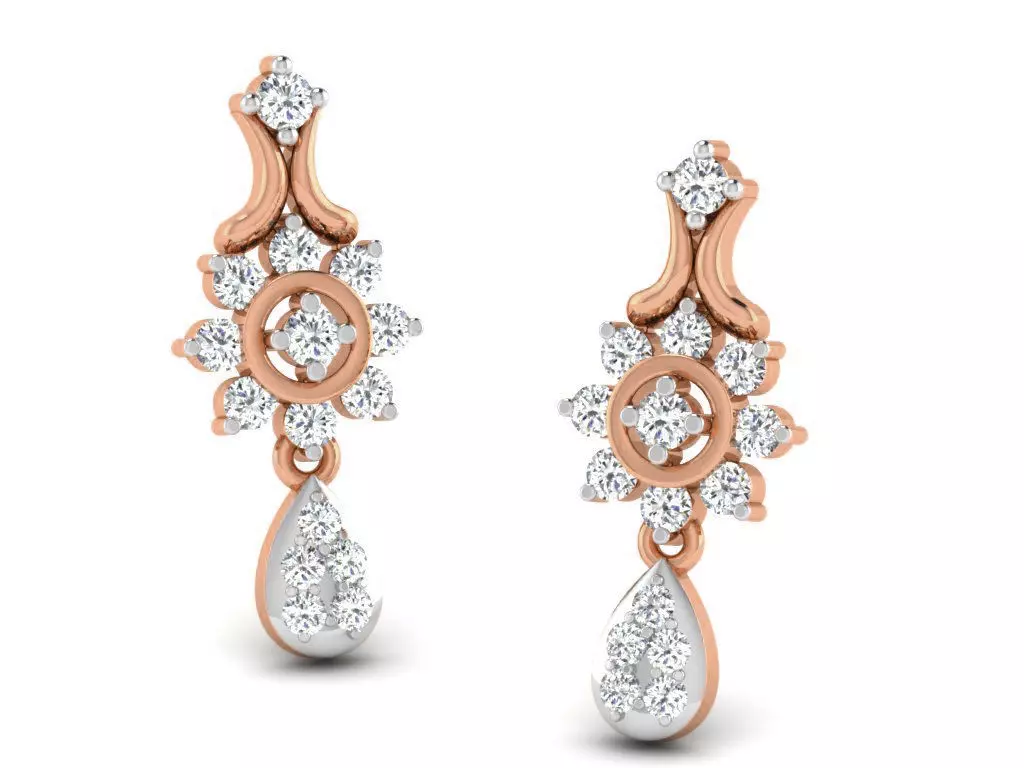 Women drop earrings 3dm render detail 3D print model_0