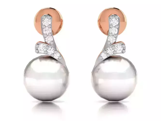 Women studs earrings 3dm render detail