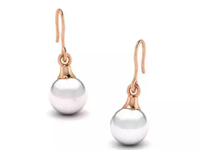 Women drop earrings 3dm render detail