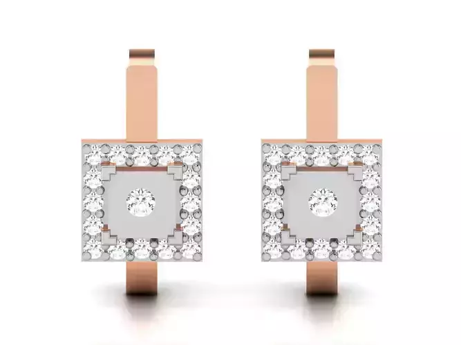 Women hoopsandhuggies earrings 3dm render detail 3D print model