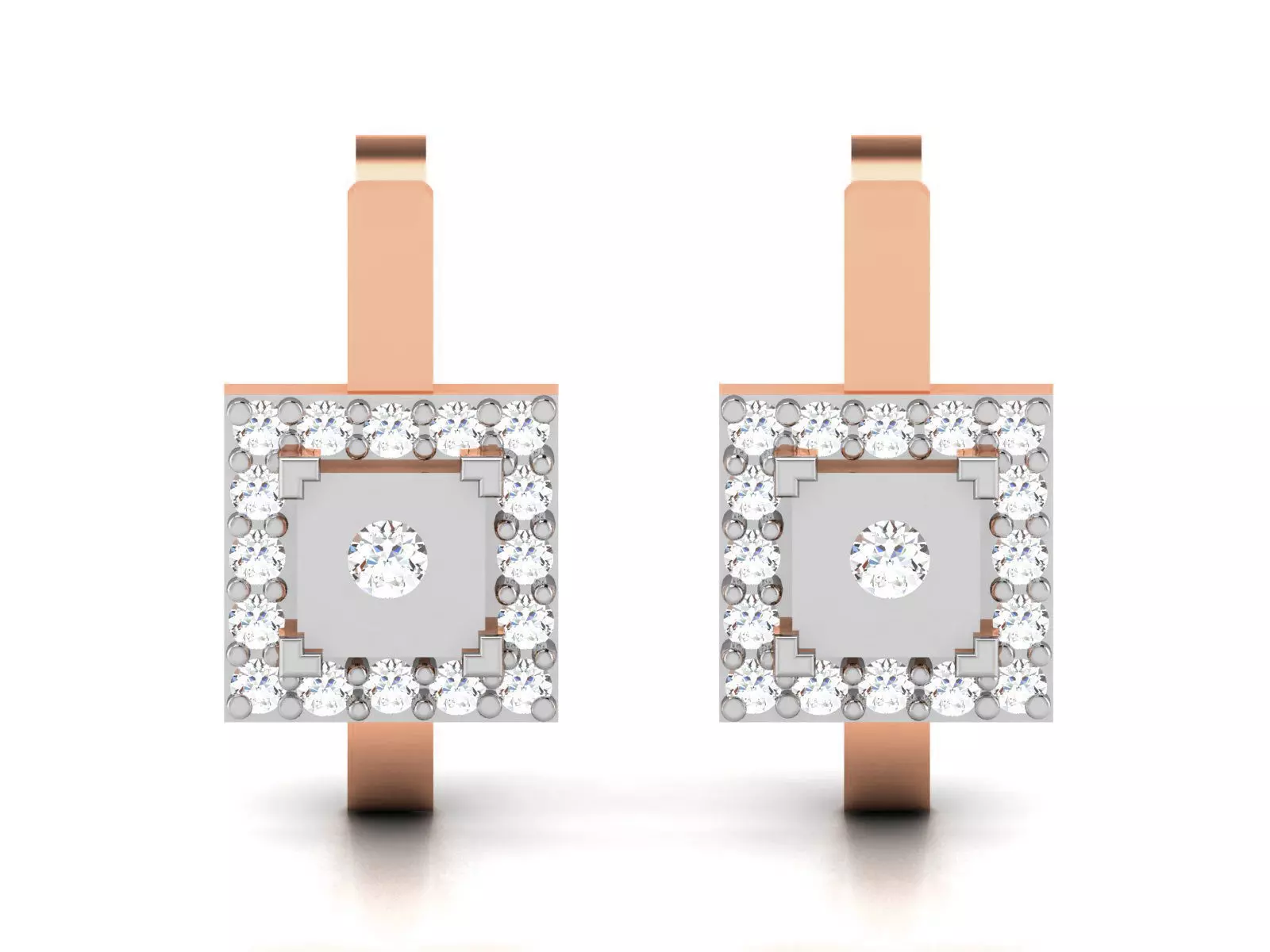 Women hoopsandhuggies earrings 3dm render detail 3D print model