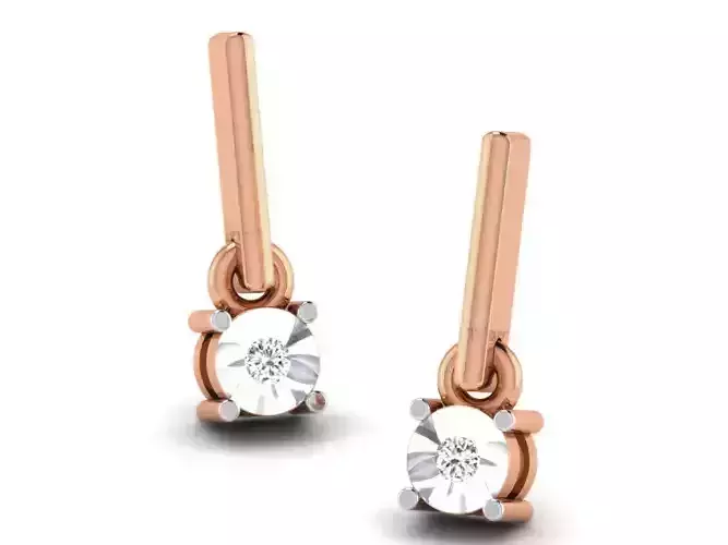 Women drop earrings 3dm render detail