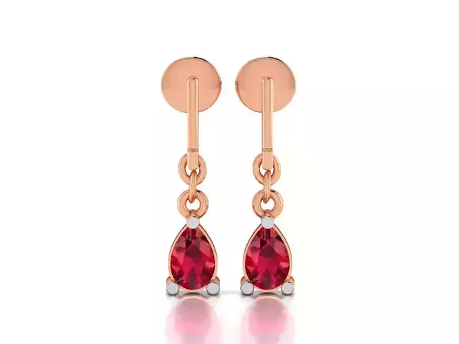 Women drop earrings 3dm render detail