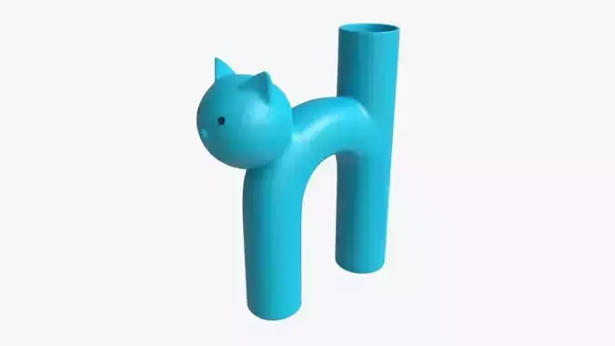 Ceramic Cat Vase