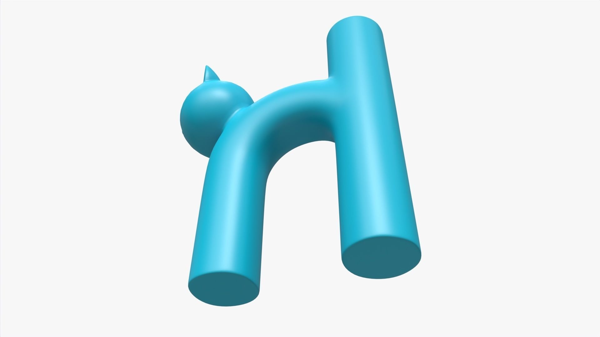 Ceramic Cat Vase 3D model_3