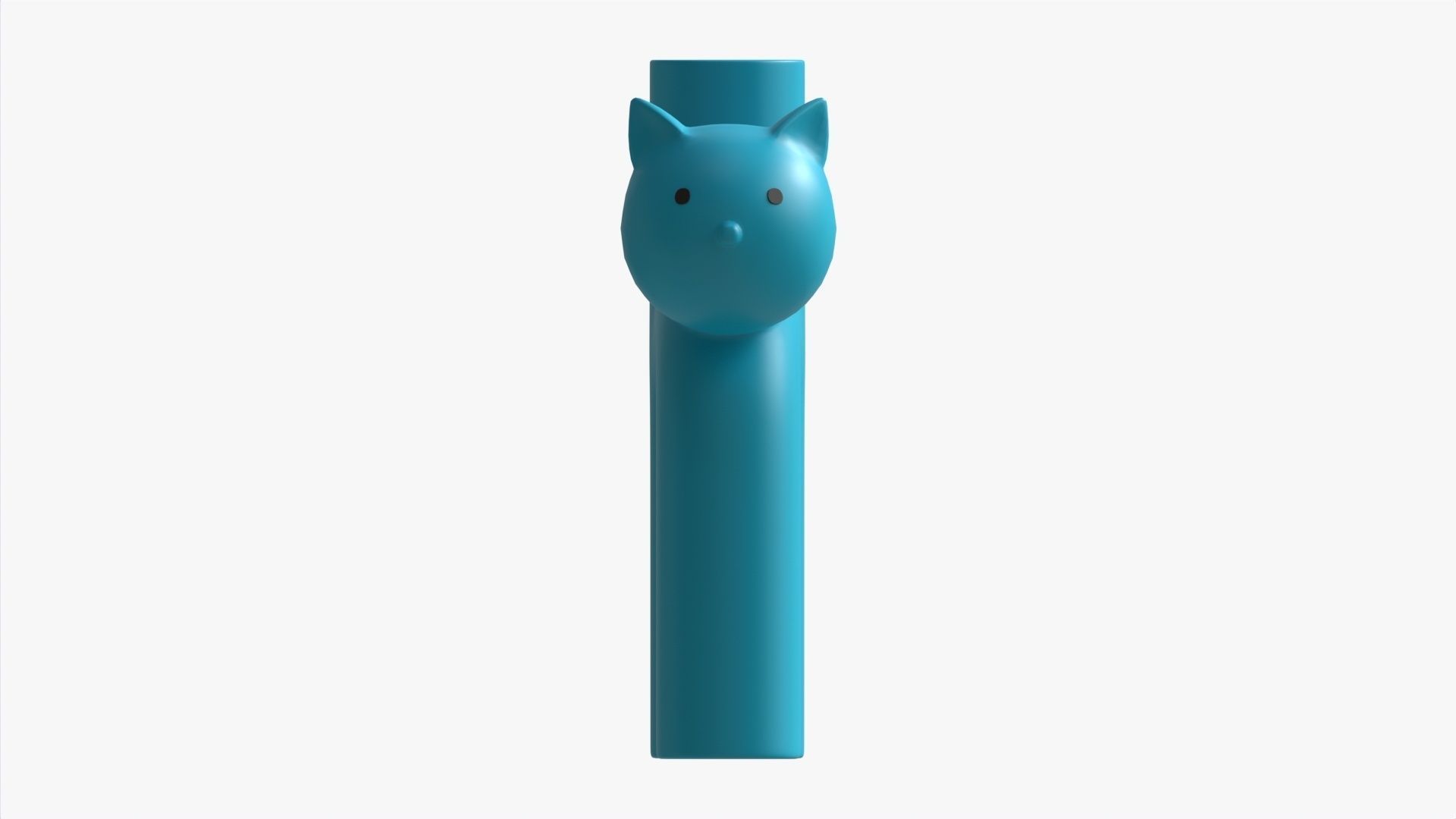 Ceramic Cat Vase 3D model_5