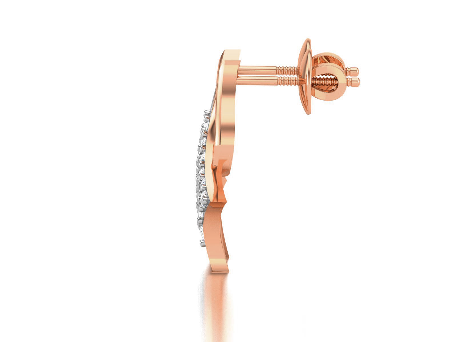 Women studs earrings 3dm render detail 3D print model_3