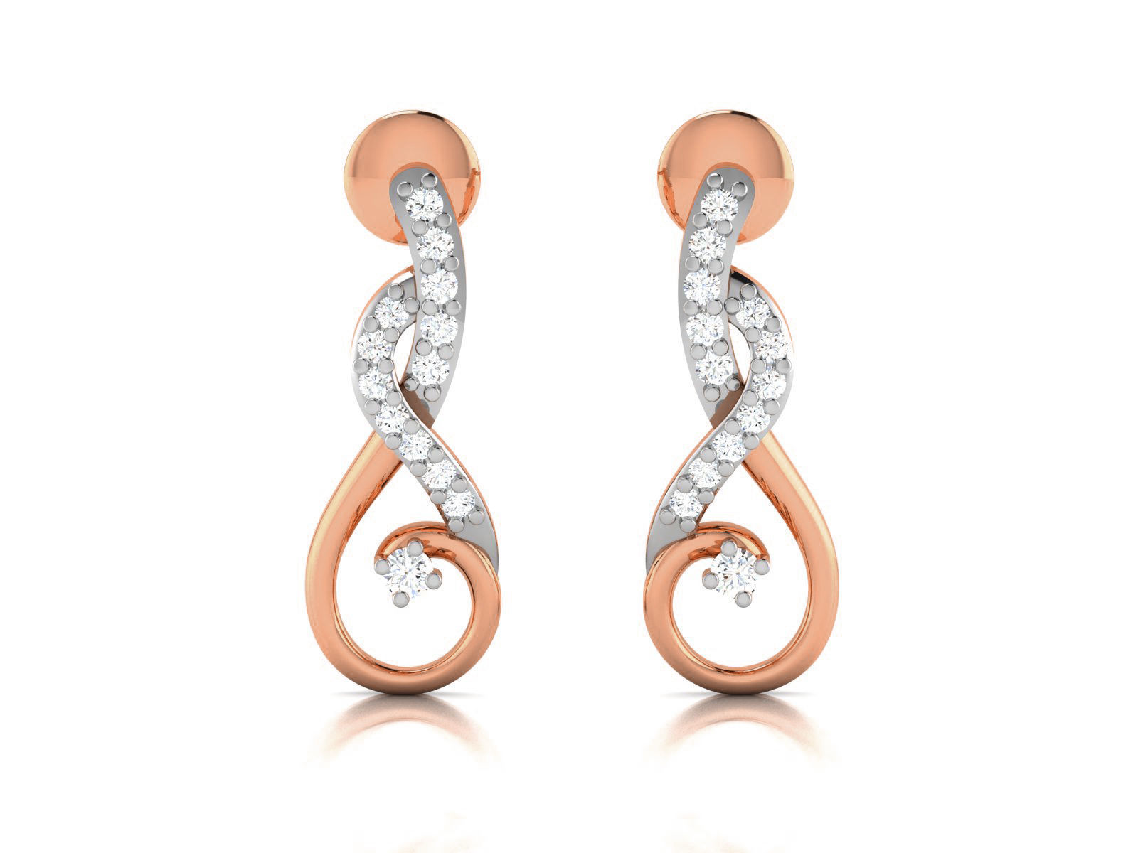 Women studs earrings 3dm render detail 3D print model_2