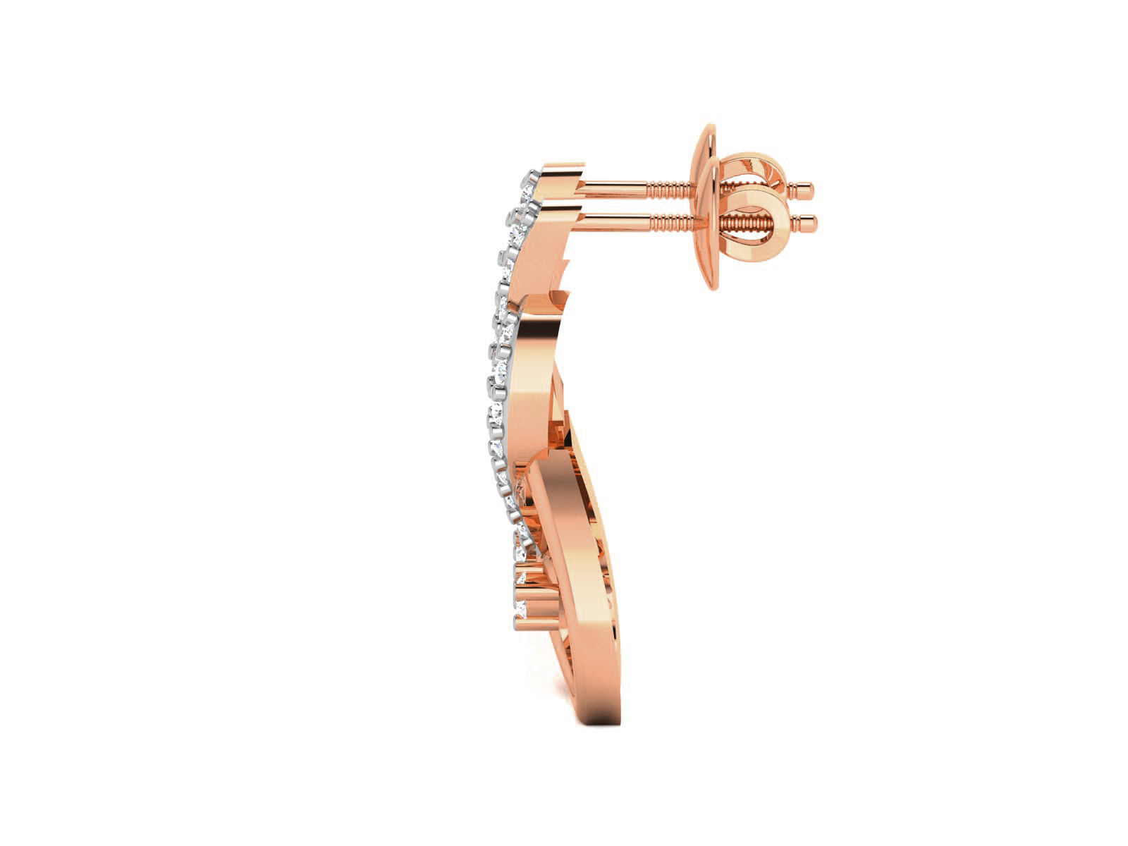 Women studs earrings 3dm render detail 3D print model_3