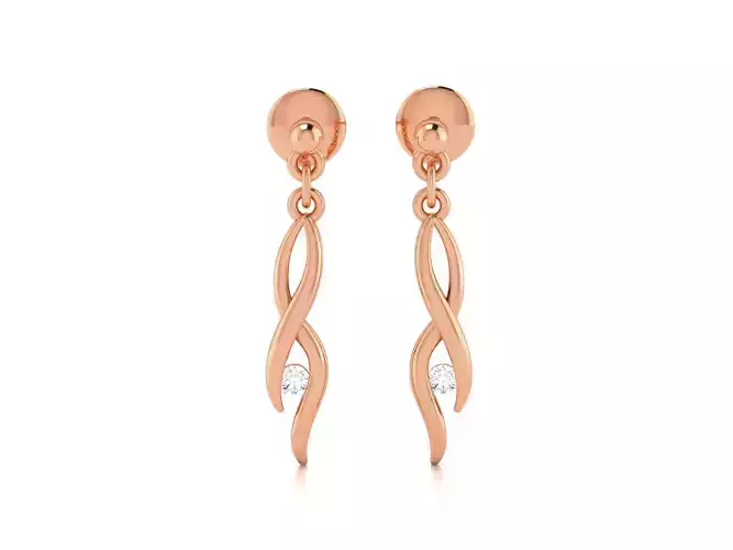 Women long earrings 3dm render detail