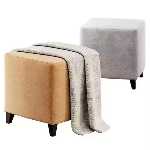 Rayne Upholstered Ottoman by Winston Porter