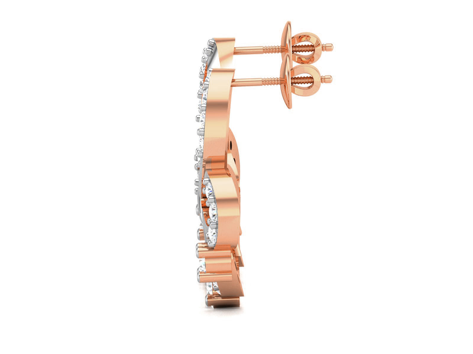 Women butterfly earrings 3dm render detail 3D print model_2