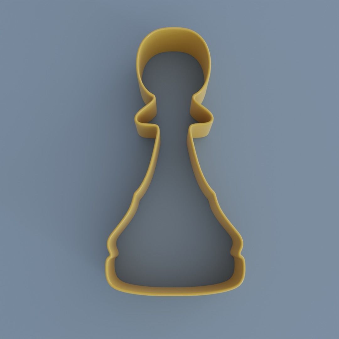 cookie cutter pawn 3D print model_1