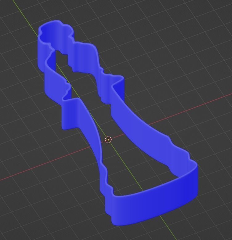 king cookie cutter 3D print model_3