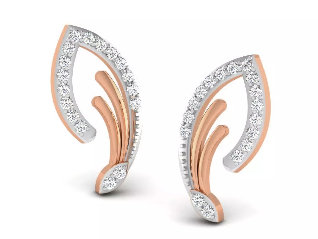 Women studs earrings 3dm render detail 3D print model_0