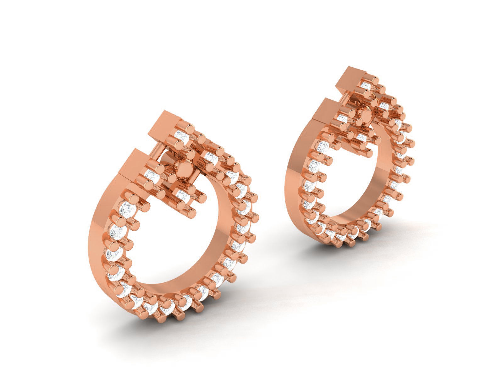 Women studs earrings 3dm render detail 3D print model_1