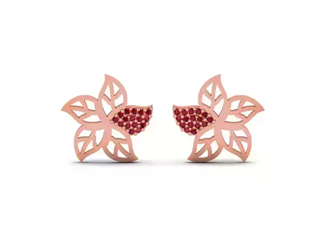 Women studs earrings 3dm render detail