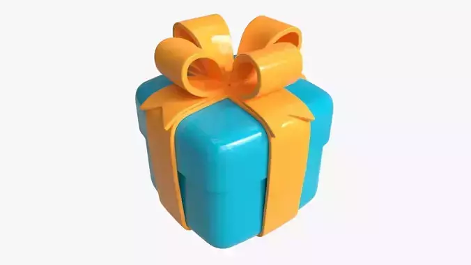 Gift Box with Ribbon Stylized
