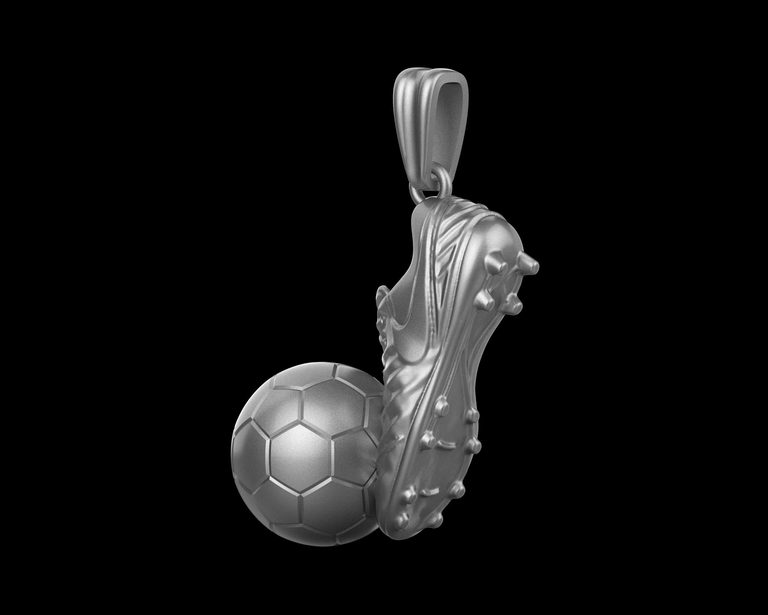 Football Boot and Ball Pendant N76 3D print model_12