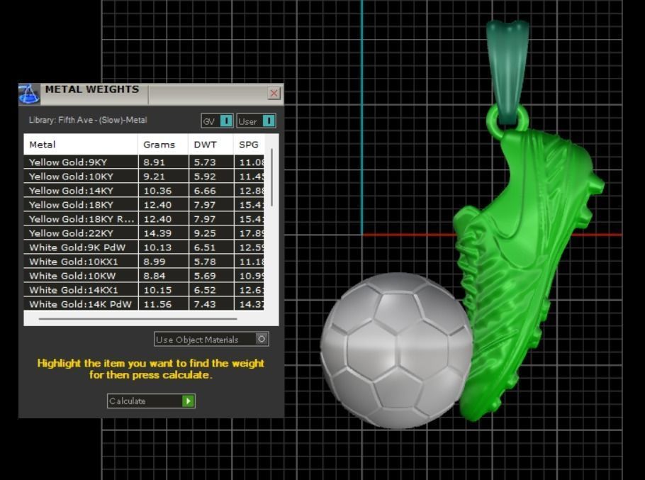 Football Boot and Ball Pendant N76 3D print model_6