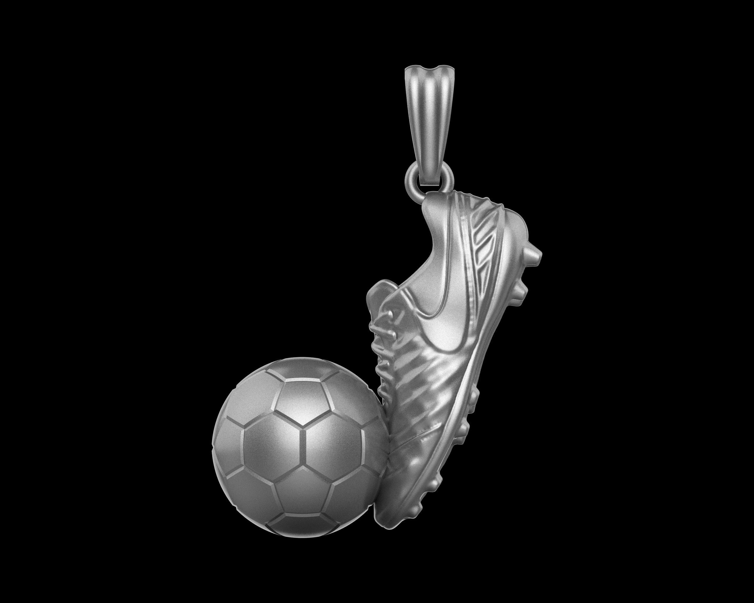 Football Boot and Ball Pendant N76 3D print model_11