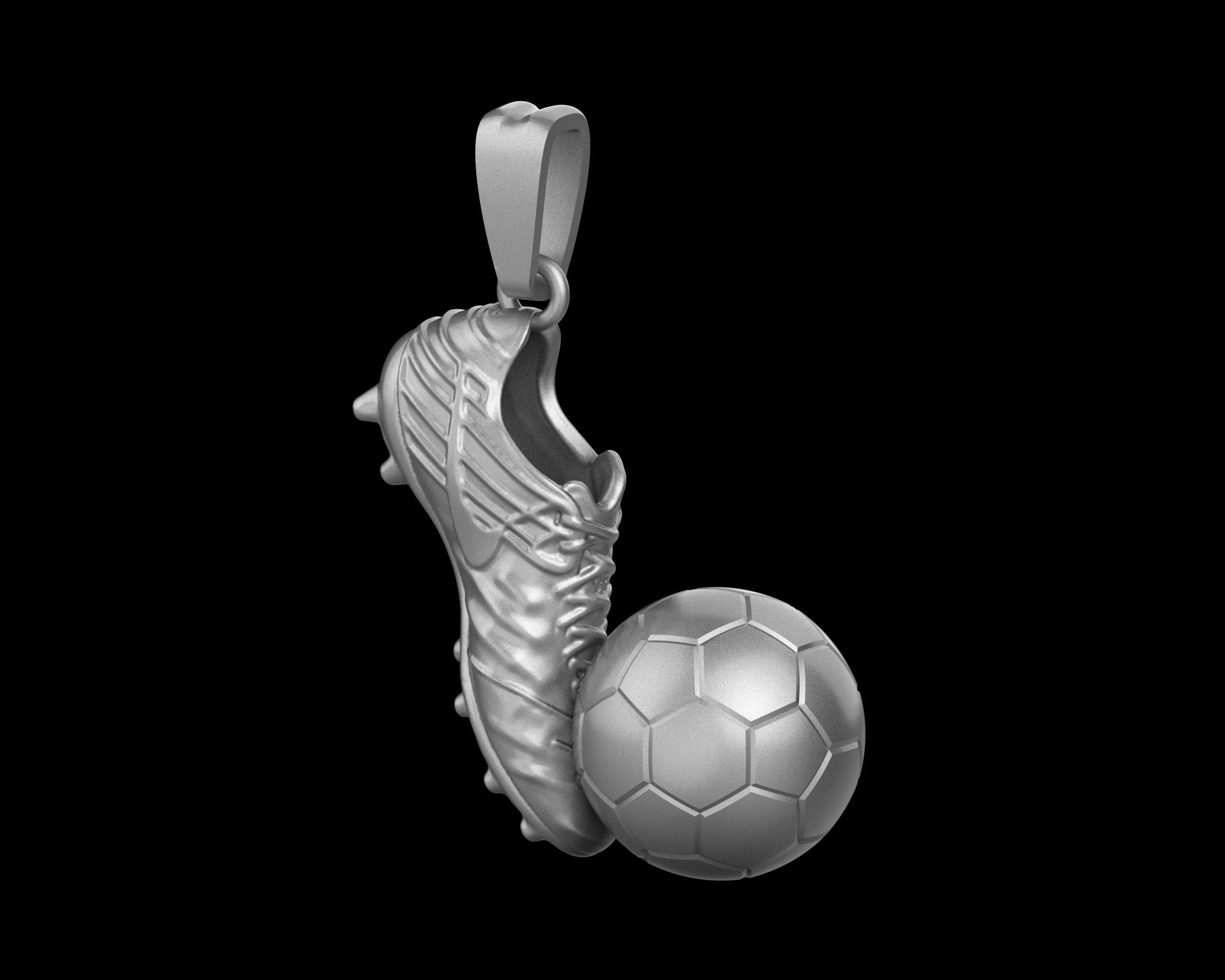 Football Boot and Ball Pendant N76 3D print model_13