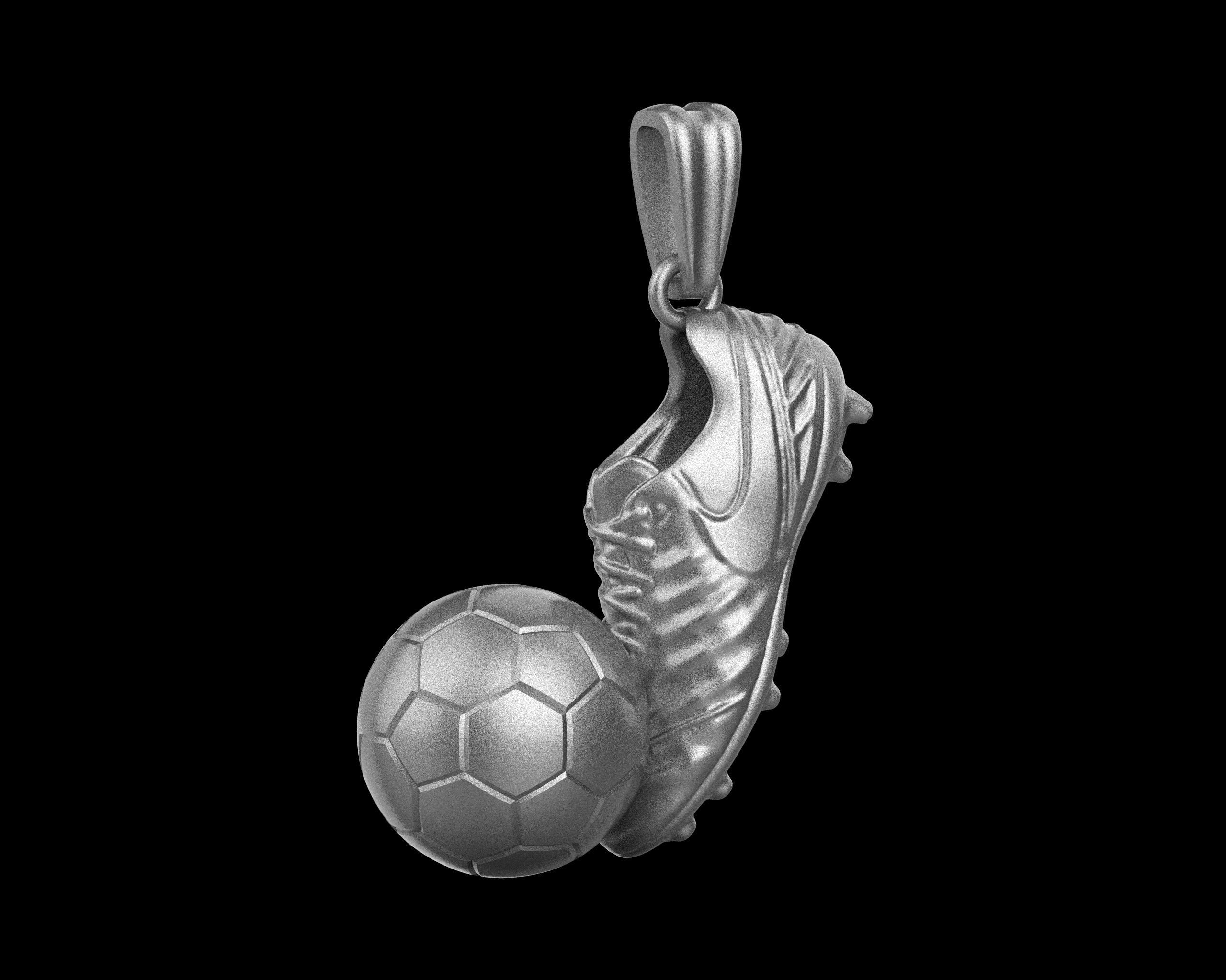 Football Boot and Ball Pendant N76 3D print model_10