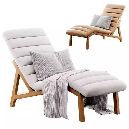 Pierre Chaise Lounge Chair by Mercana