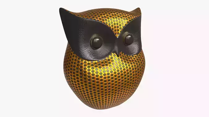 Metal Gold Owl Figurine