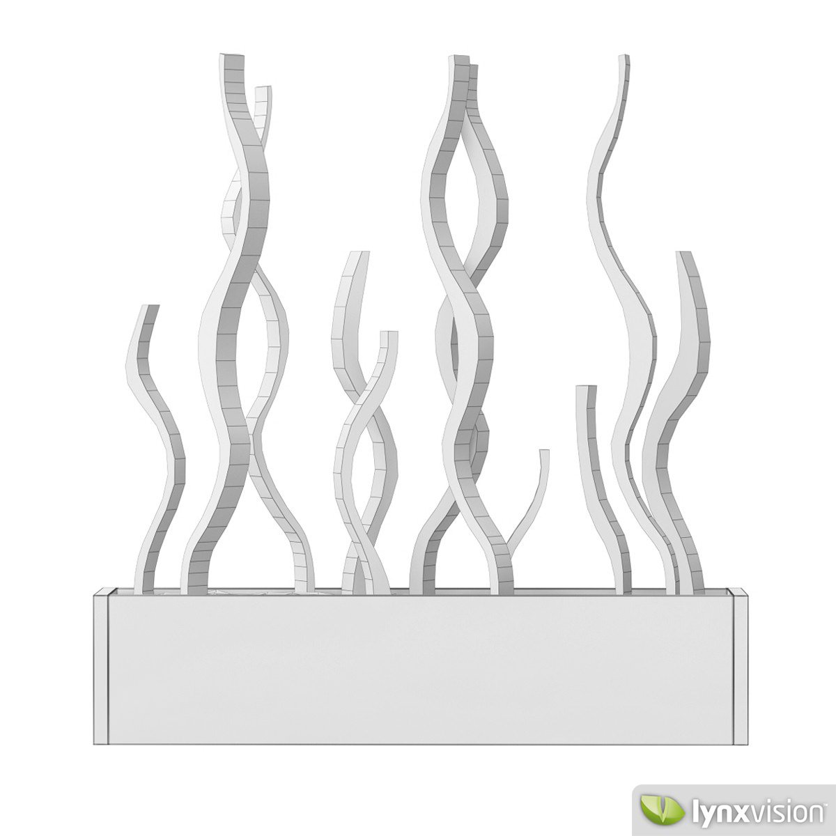 Wooden Deco pot 3D model_4