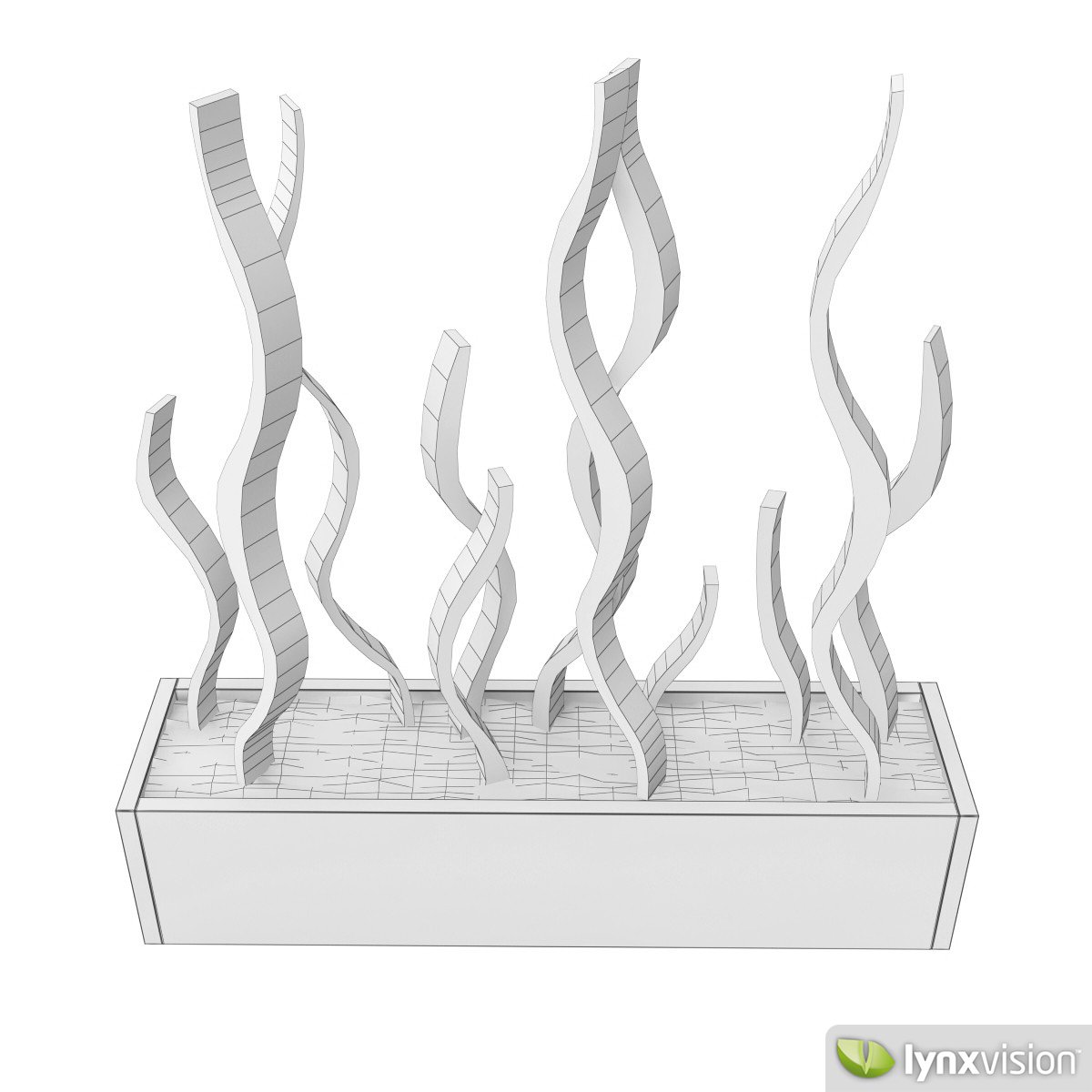 Wooden Deco pot 3D model_6