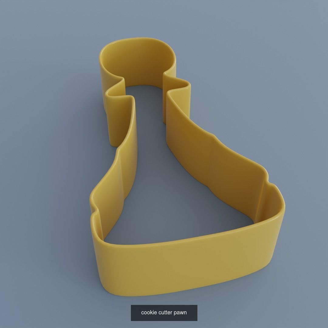 Forms for cookies chess figures for printing 3D Model Collection_4
