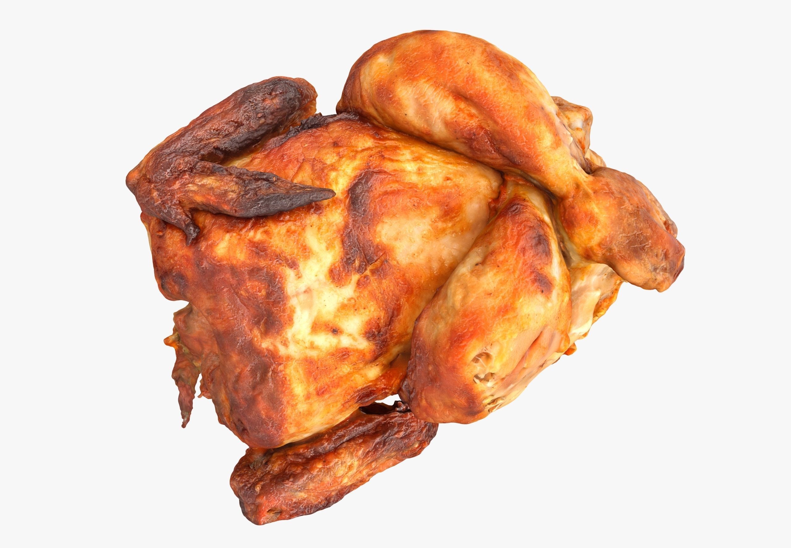 Grilled chicken Low-poly 3D model_3