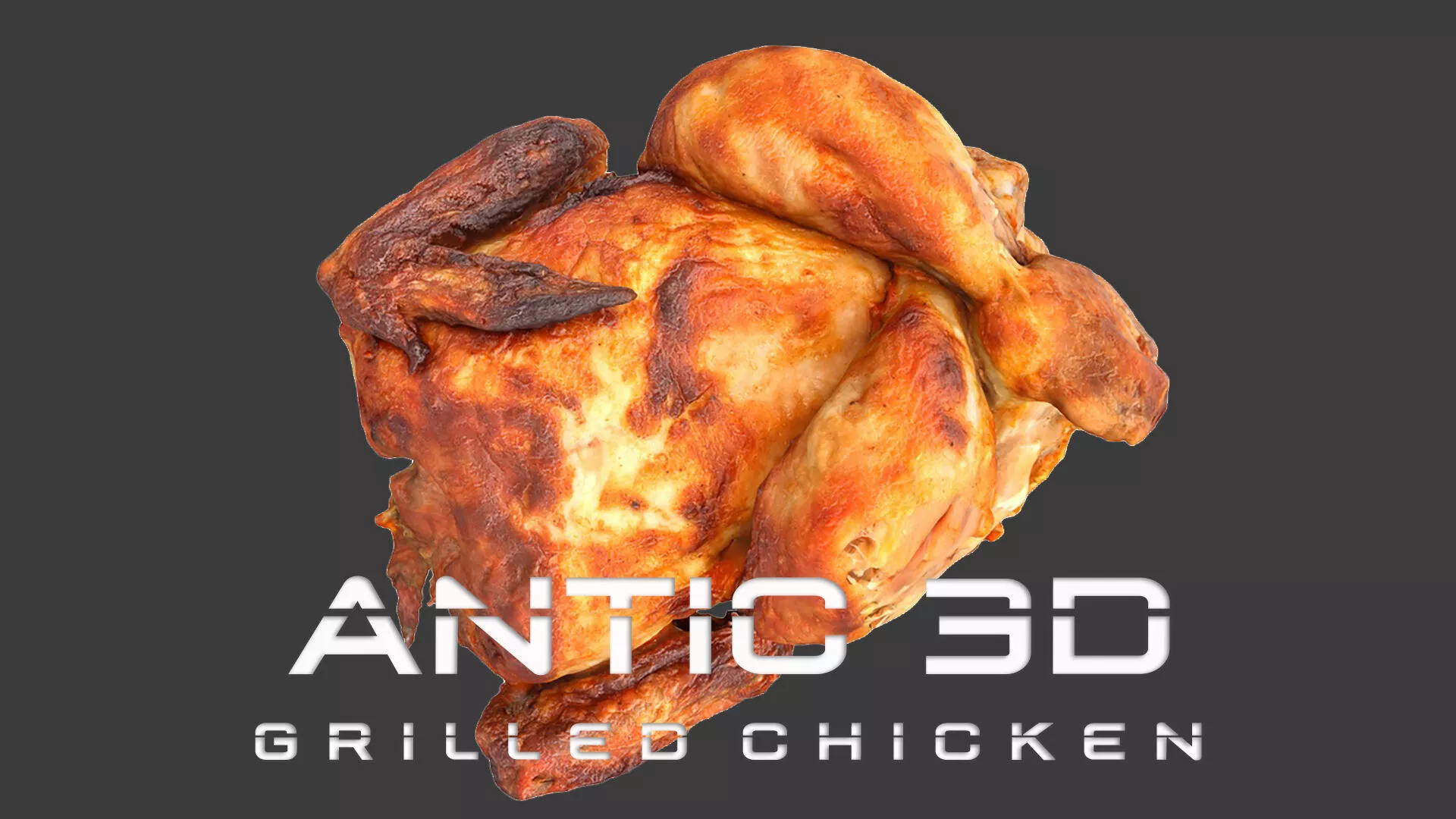 Grilled chicken Low-poly 3D model