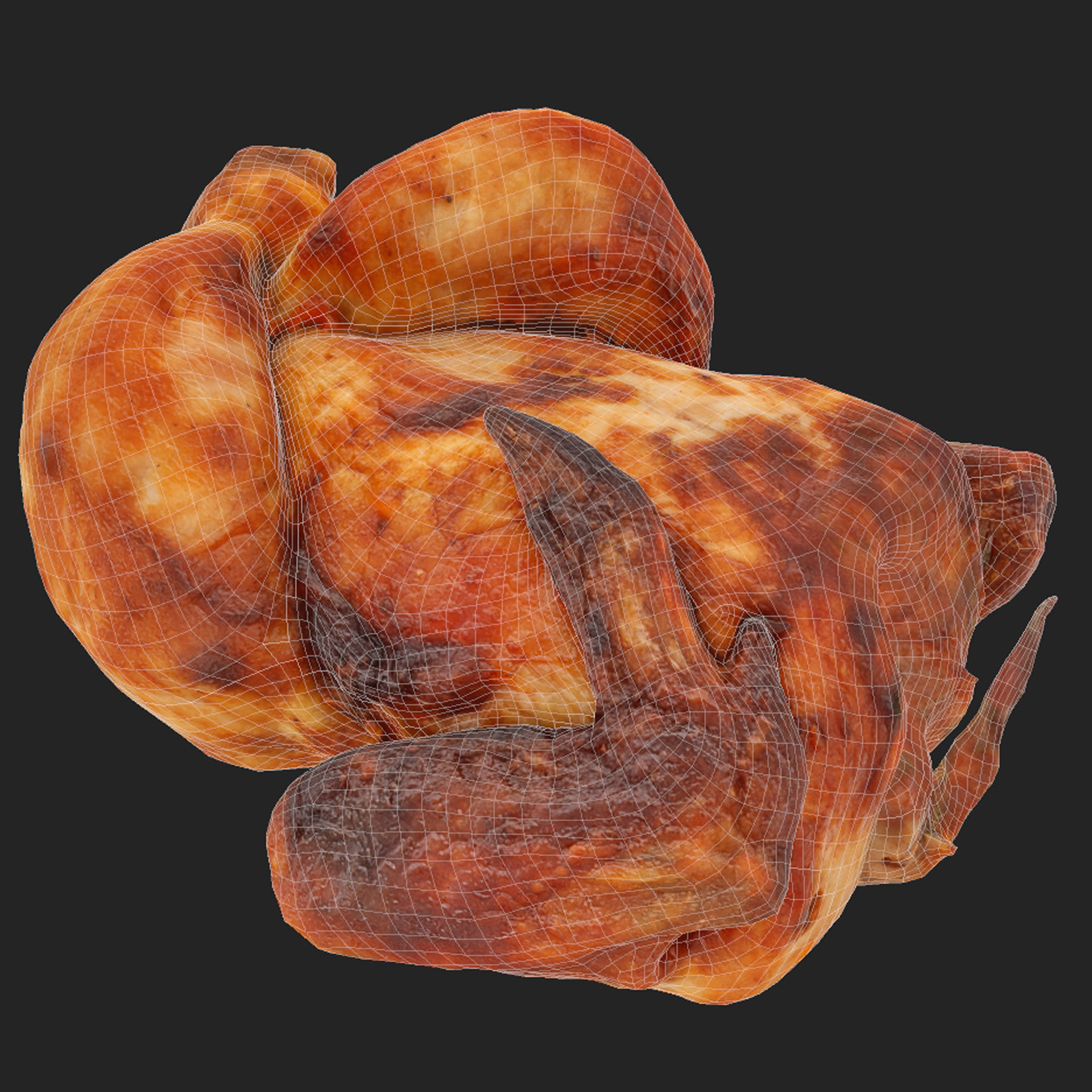 Grilled chicken Low-poly 3D model_7