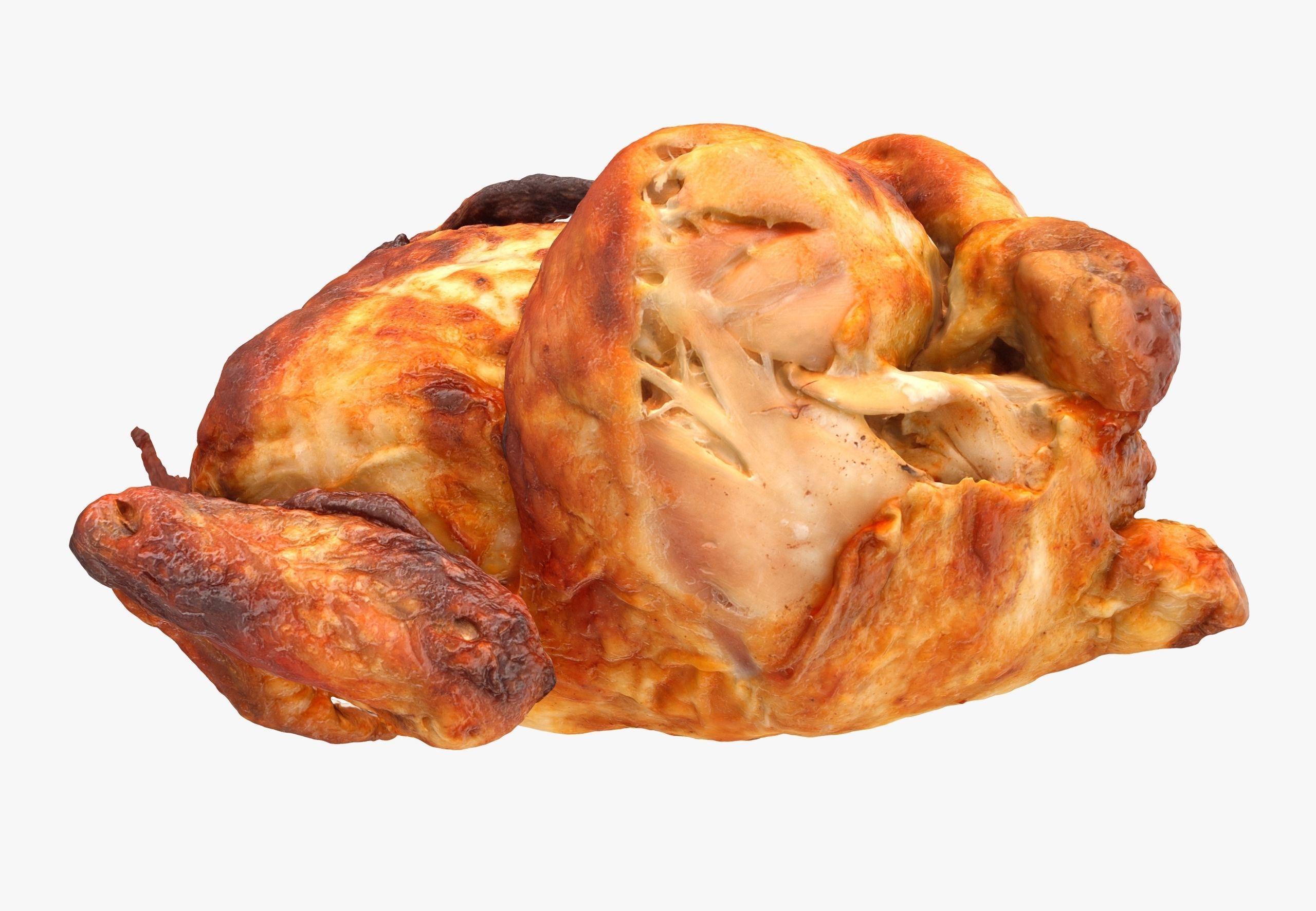 Grilled chicken Low-poly 3D model_4