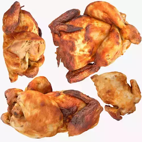 Grilled chicken Low-poly 3D model