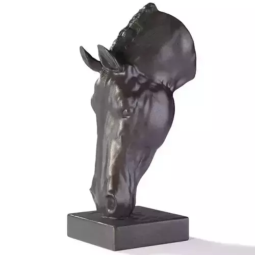 deco-object-horse-face-black bronze horse head sculpture
