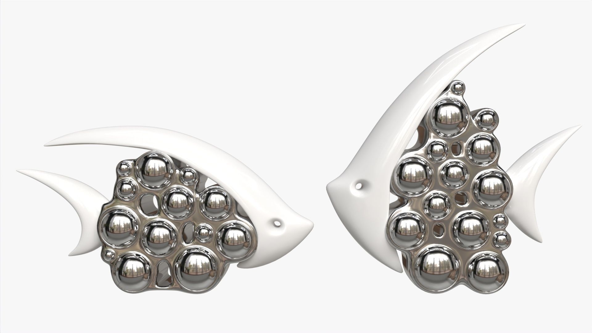 Ceramic Fish Figurines 3D model_1