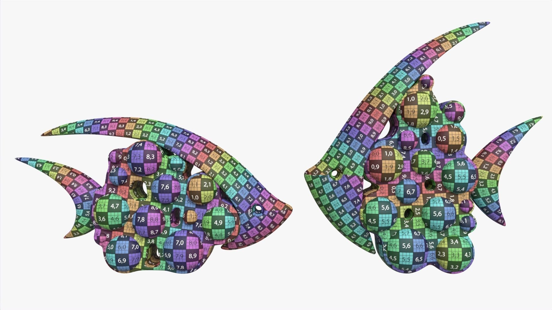 Ceramic Fish Figurines 3D model_8