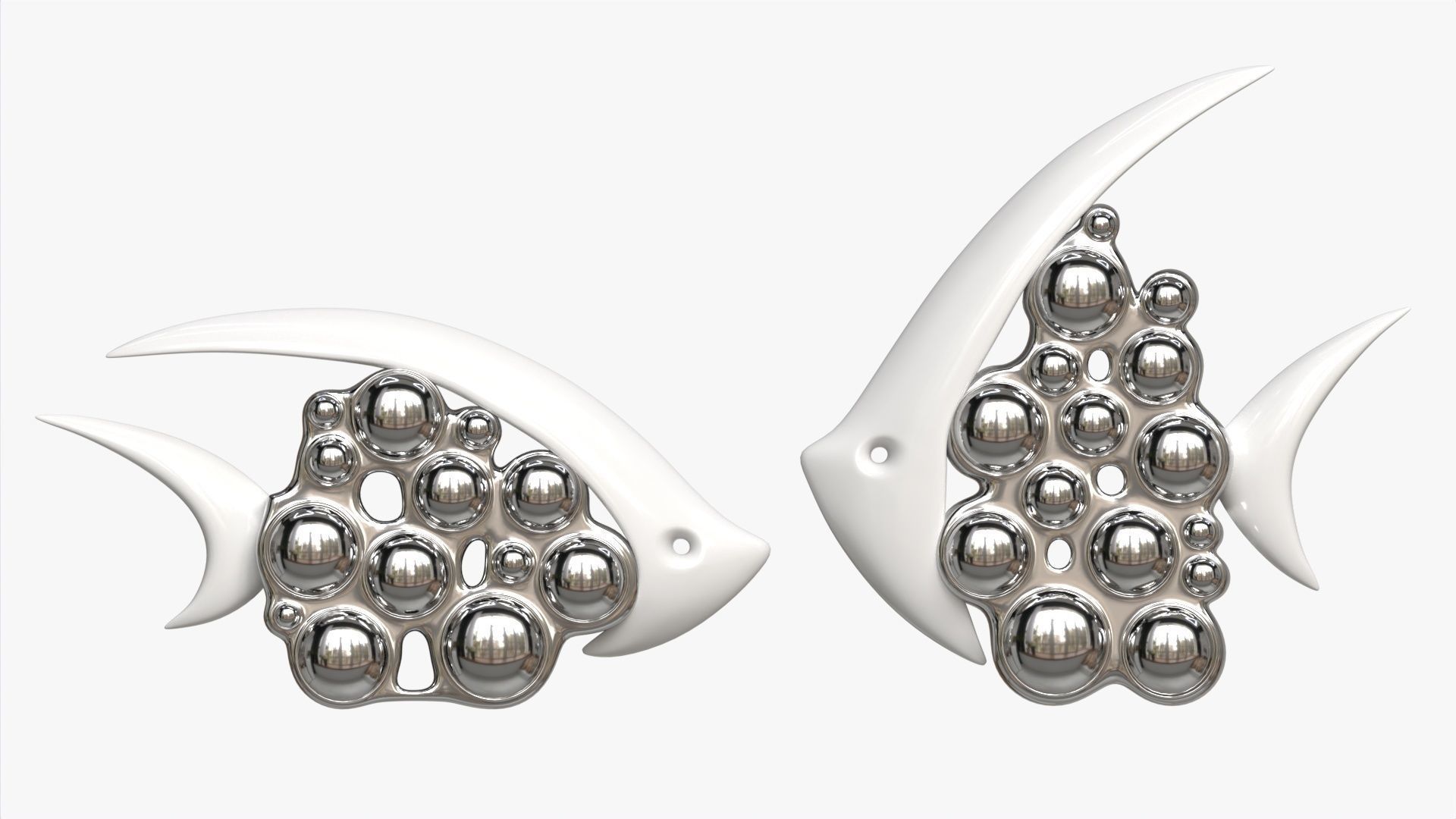 Ceramic Fish Figurines 3D model_5