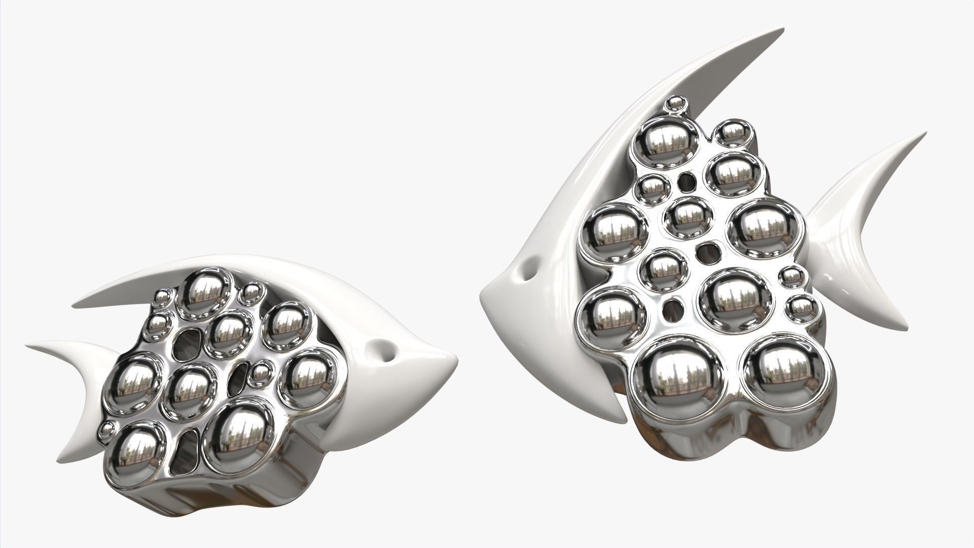 Ceramic Fish Figurines 3D model_4