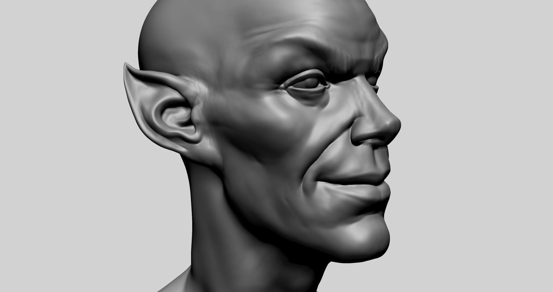 Male Head I 3D model_10