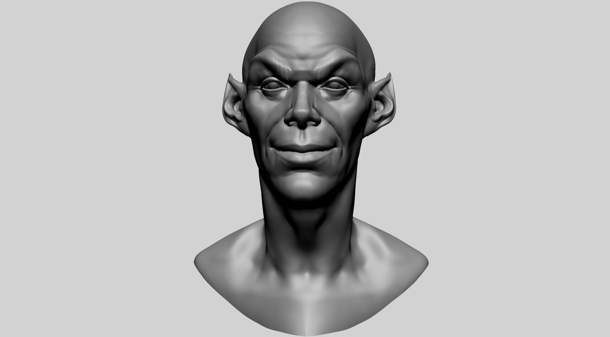 Male Head I 3D model_2