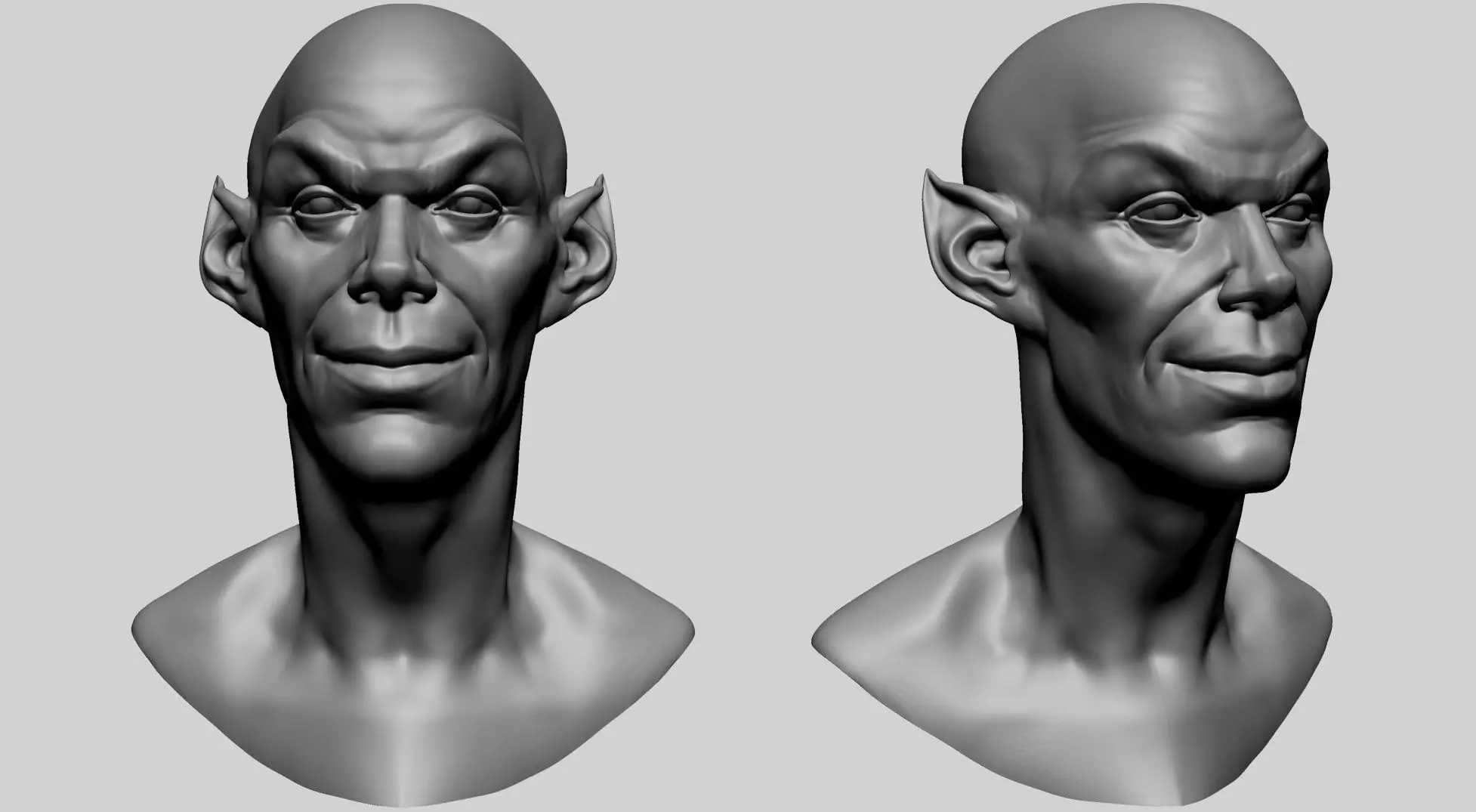 Male Head I 3D model_0